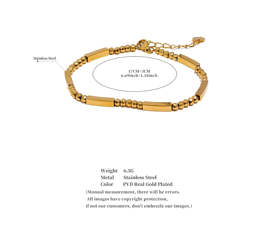 Square Beads Chain Bracelet
